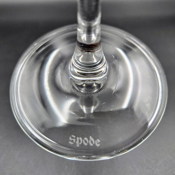 Spode Christmas Tree Martini Cocktail Estate Glass Stemware Santa Read - Picture 13 of 15